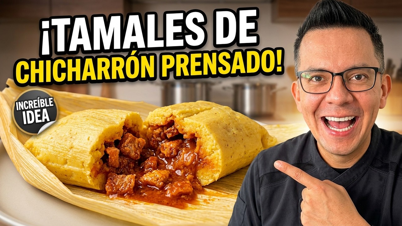 NUNCA pensaste que el CHICHARRÓN PRENSADO podría ir en un TAMAL!