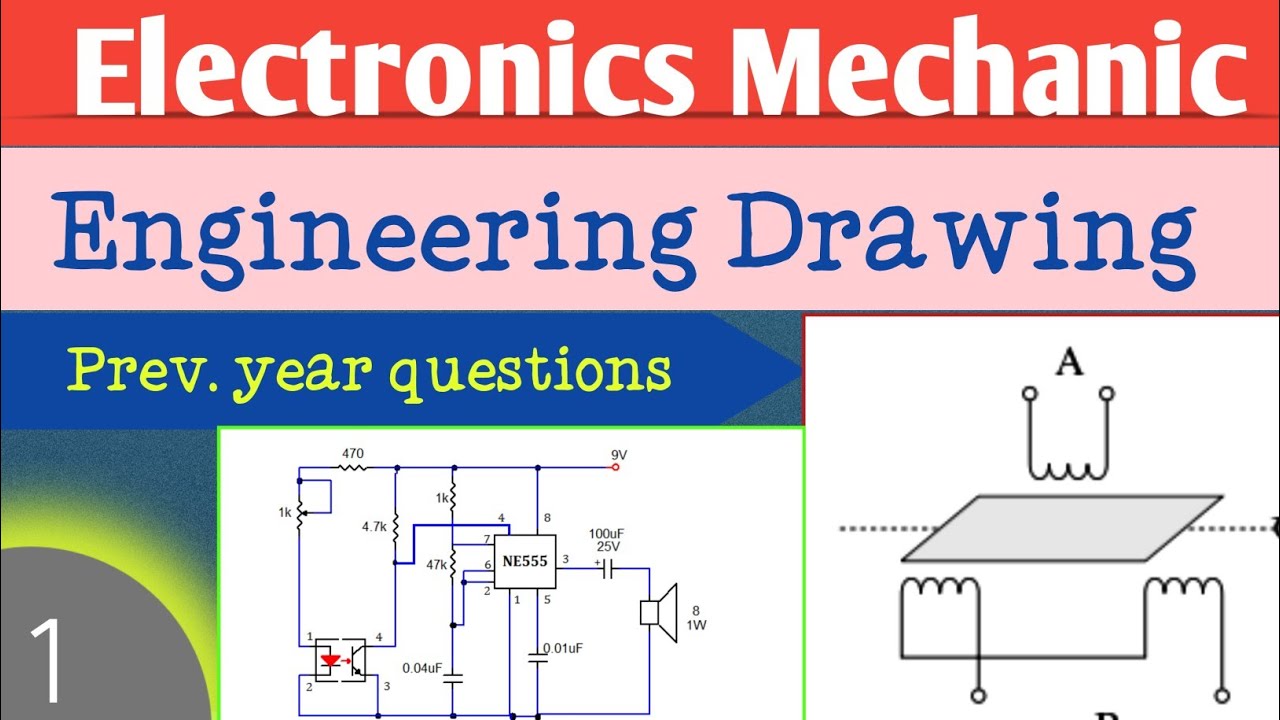 Electronics mechanic 2nd year engineering drawing | previous year exam paper review |2019 exam paper