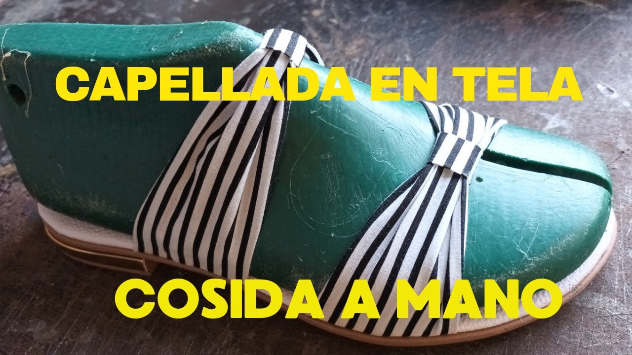 Como hacer sandalia en tela cosida a mano