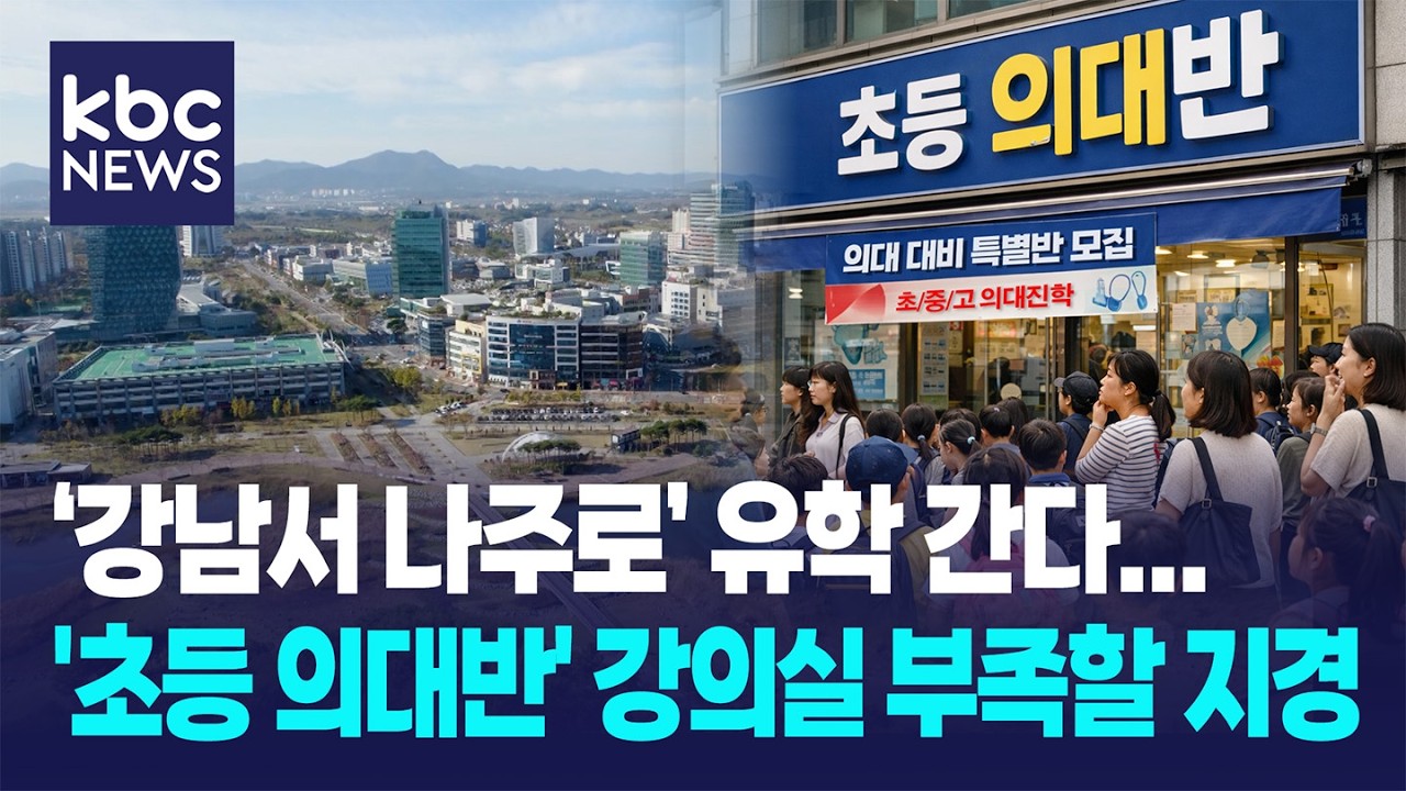 '강남서 나주로' 유학 간다...빛가람동 '초등 의대반' 강의실 부족할 지경 / D뉴스