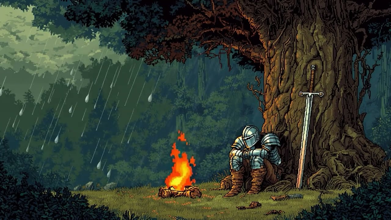 Rest... This Storm Too Shall Pass 🏰 Relaxing Medieval Ambience Music with Rain Sounds