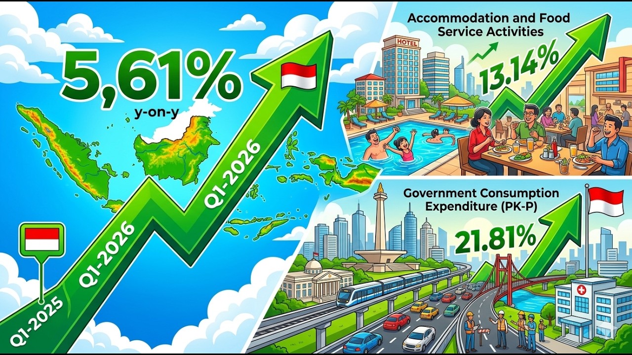 Ekonomi RI Tumbuh 5,61% di Awal 2026! Lampaui Prediksi, Tapi Ada Sinyal Waspada?
