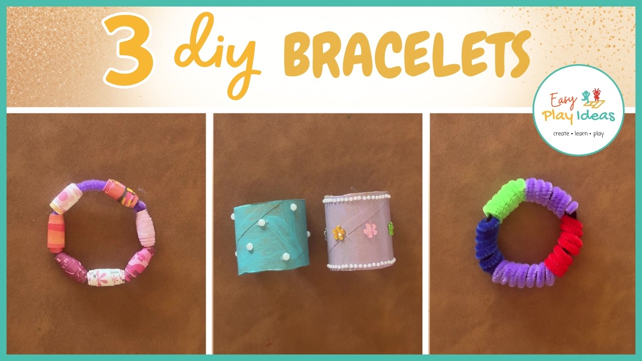 3 Easy DIY Bracelet Crafts for Kids | Fun Jewelry Making Ideas