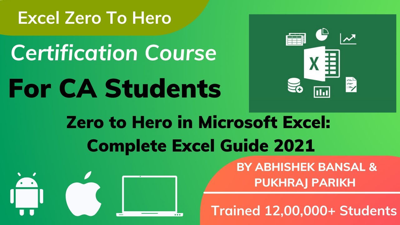 Best Excel course from Beginner to Advanced Level for Chartered Accountant Students || CA Monk