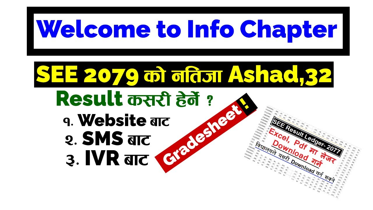 SEE Result 2079 Publishing Date Ashad, 32 || See को नतिजा Website , SMS ,IVR बाट कसरी हेर्न पहिला