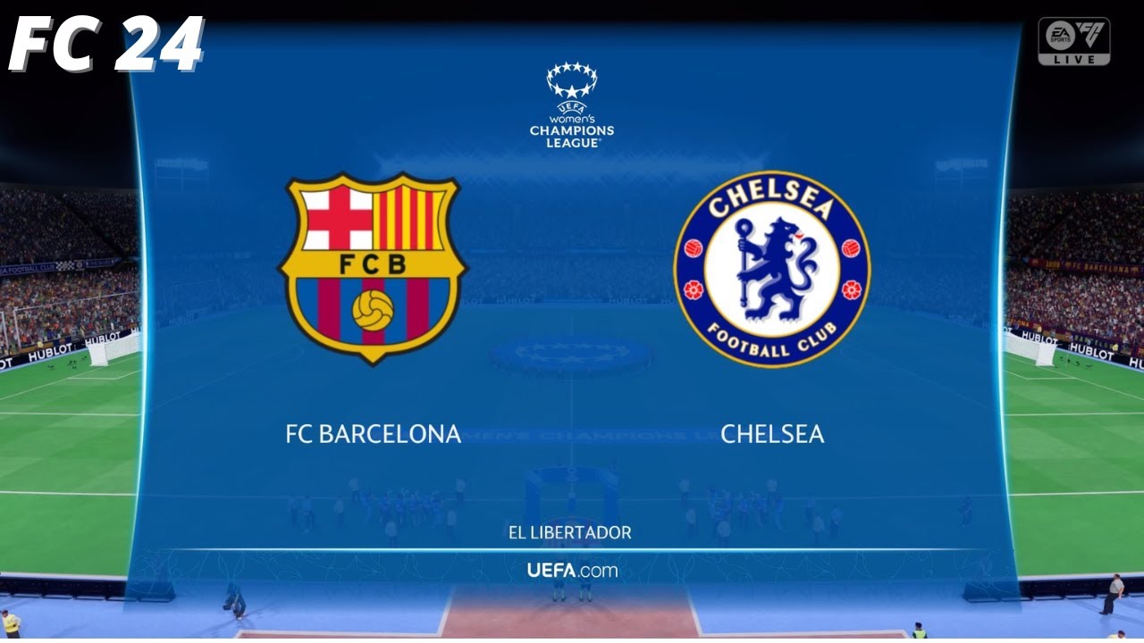 FC Barcelona vs Chelsea | Semi Final | First Leg | UEFA Women's Champions League | FC 24 |