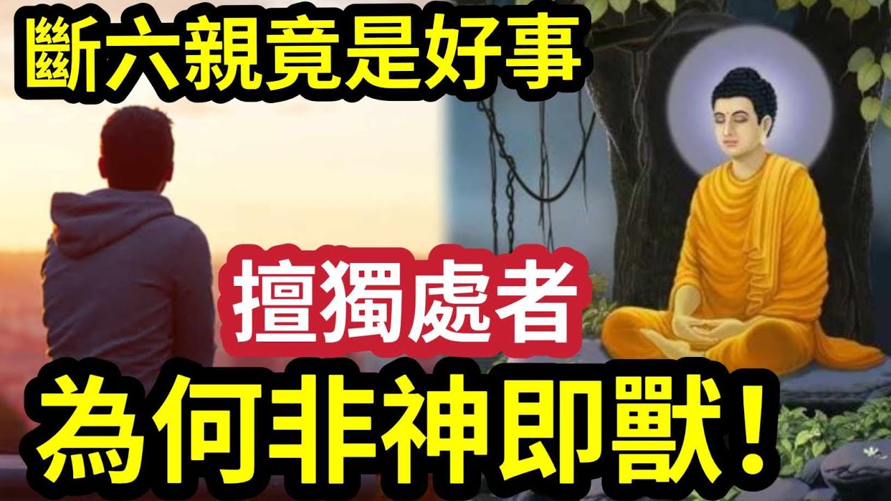 #佛禪 斷六親！是大好事？擅於獨處者『非神即獸』絕不是普通人！高級生命的「最典型特徵」就兩個字：獨處！佛陀就是「獨處」才成道！