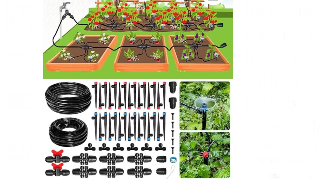 Maotong Drip Irrigation System Kit New Quick-Connect, Automatic Garden Watering Misting System