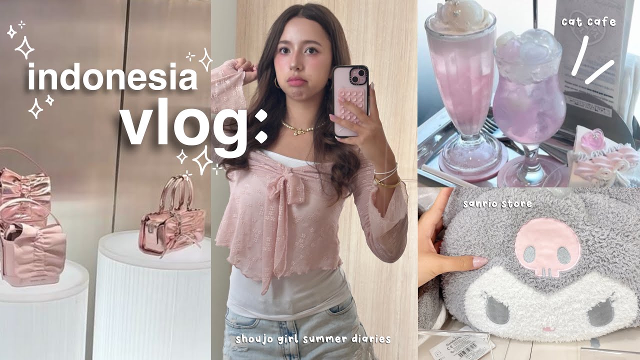 INDONESIA TRAVEL DIARIES🪽: airport vlog, beach episode, cafe hopping, kpop shopping