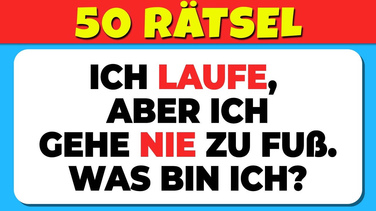 Kannst du diese 50 Rätsel lösen? 🧠 50 Logik-Fragen