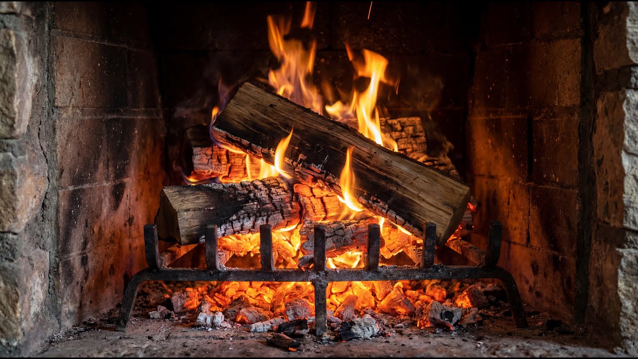 Cozy Fireplace 🔥 Crackling Fire Sounds for Deep Relaxation, Sleep & Stress Relief (4K)