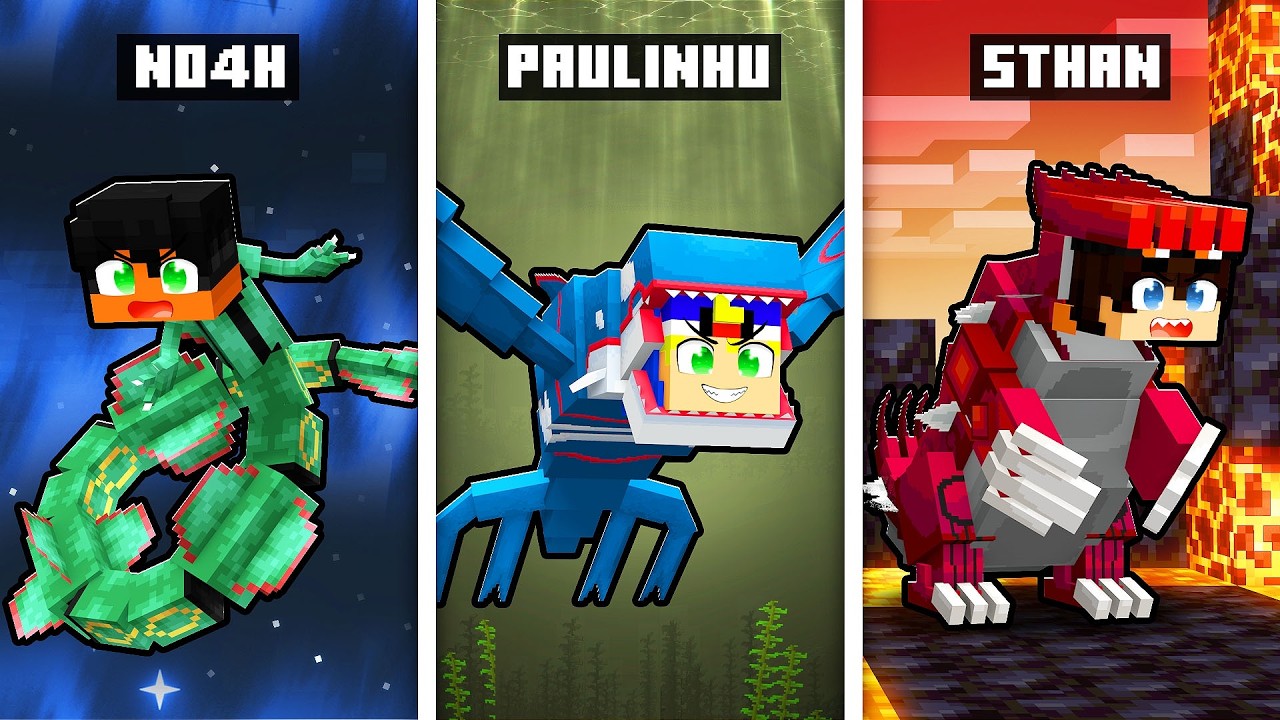 MINECRAFT... MAS TEMOS RAÇAS DIFERENTES de POKÉMON ( Kyogre , Groudon , Rayquaza)