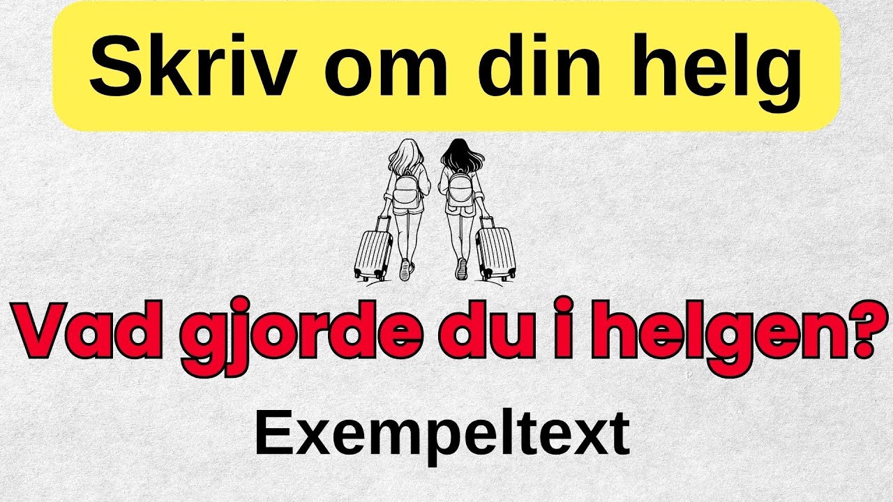 Kan du skriva en text om din helg? Träna preteritum (SFI)