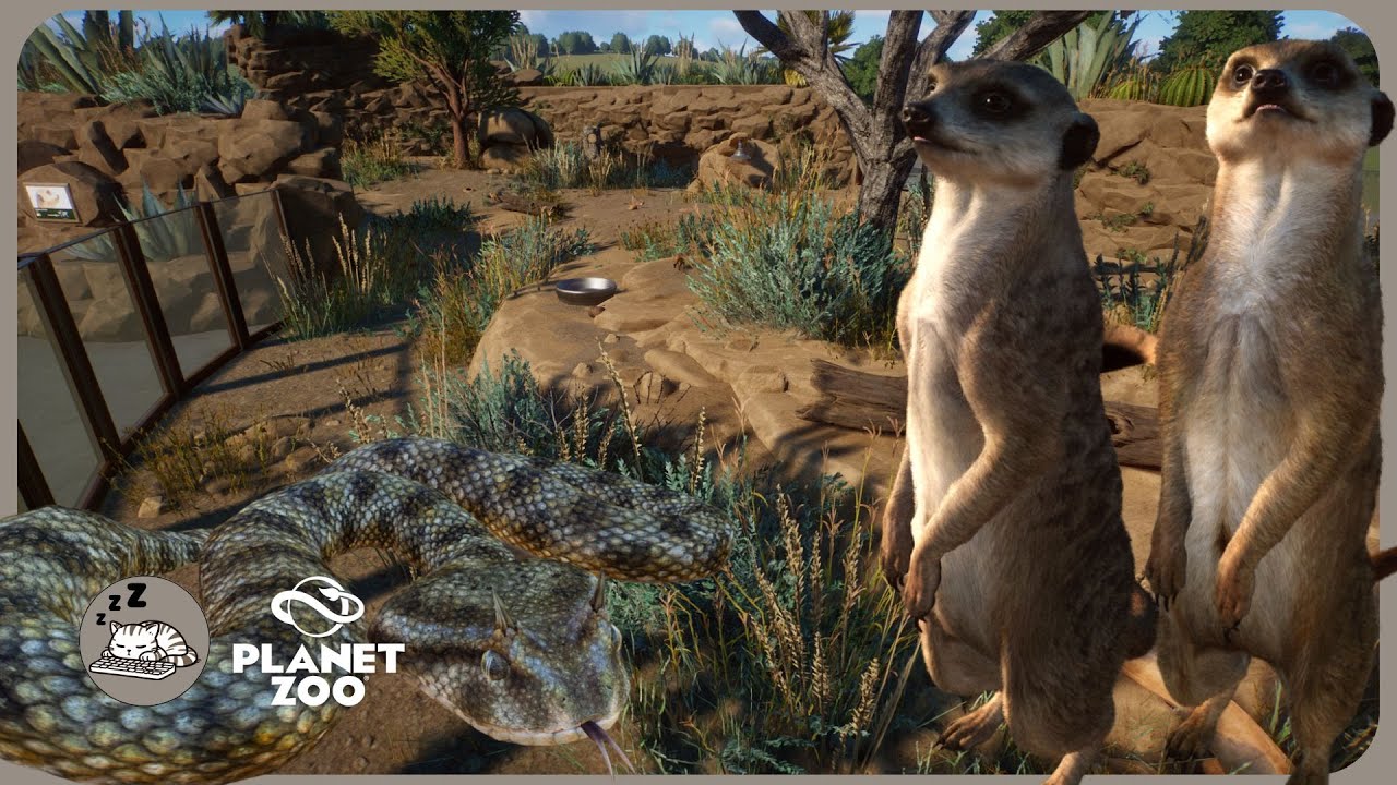 MEERKAT and DEVIL HORNED VIPER Habitat | Planet Zoo Speedbuild | Leuchenzee Zoo