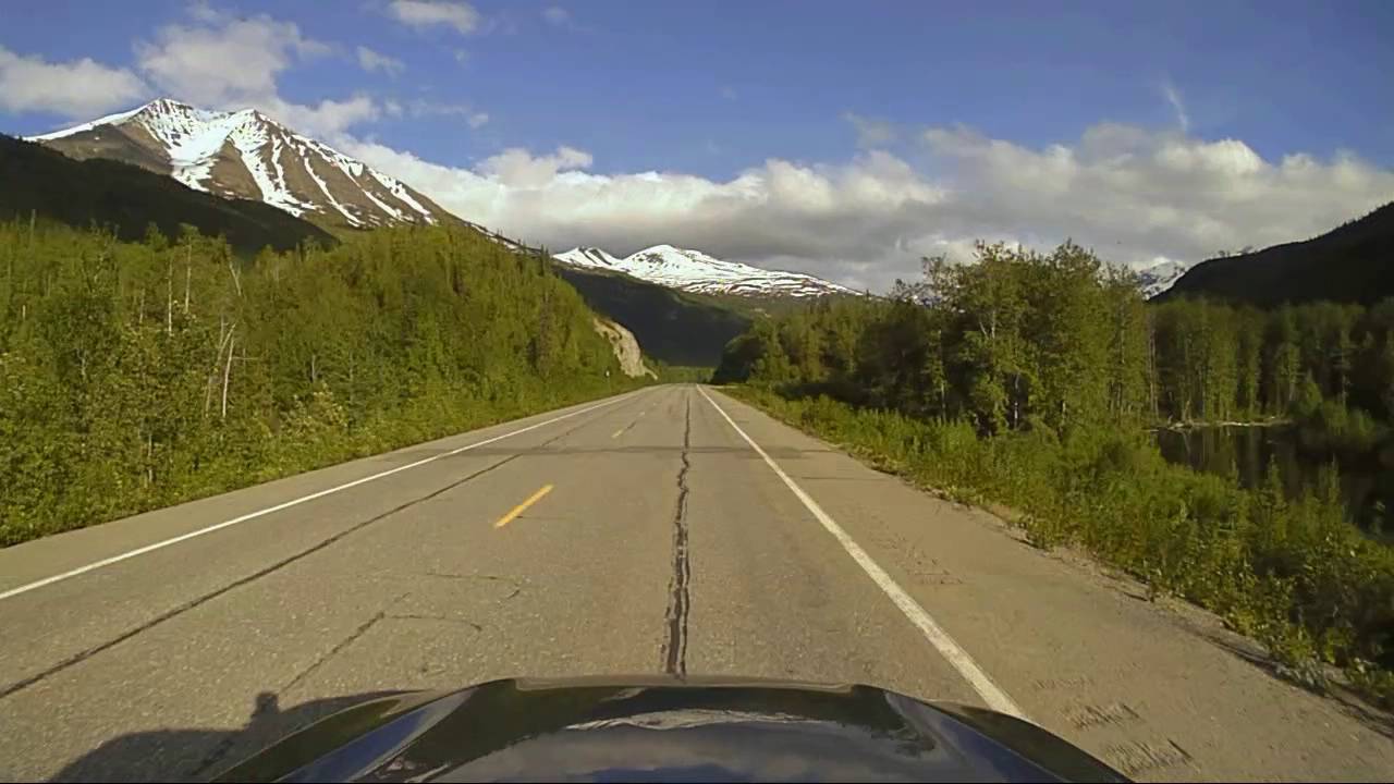 The drive over Thompson Pass, to Valdez Timelapse Dashcam