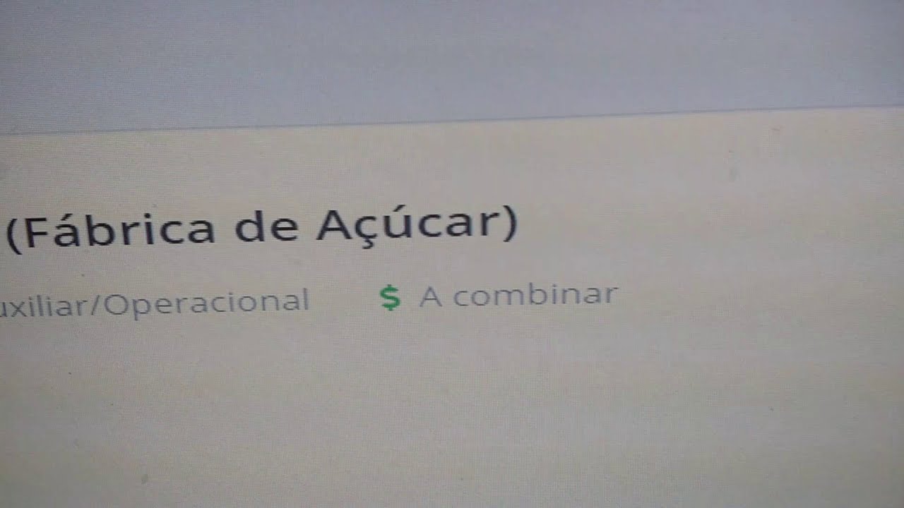 Vaga para operador de produ&ccedil;&atilde;o em usina de cana-de-a&ccedil;&uacute;car