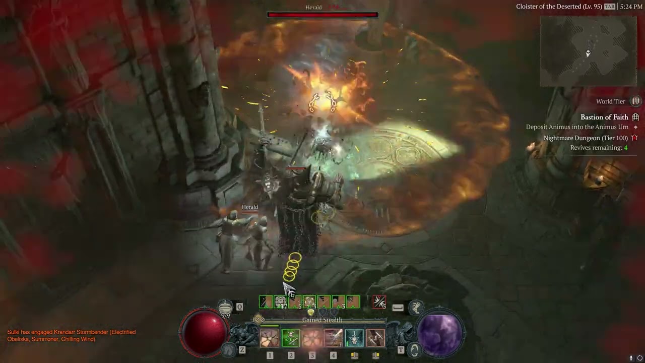 Diablo 4 - Infiltrator BV TB Rogue - Bastion of Faith T100 Solo 4 Minute Clear
