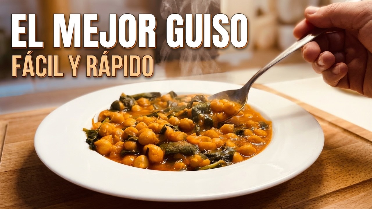 Garbanzos con Espinacas Fácil y Rápido | Plato de Cuchara Casero