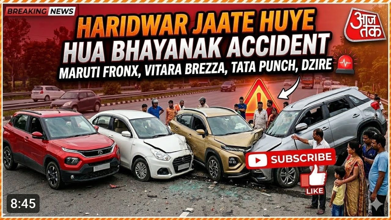Haridwar jaate huye hua bhayanak Accident. Bal bal bache 🙏🙏