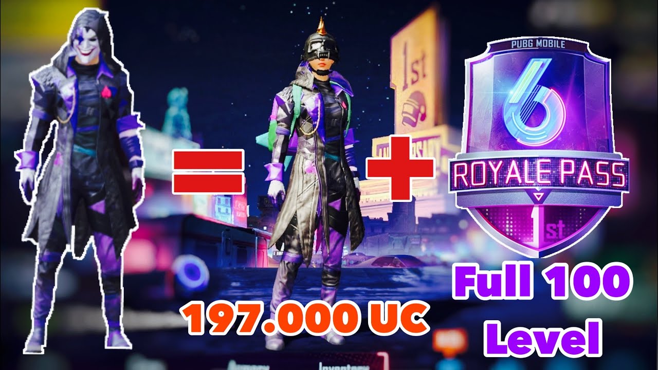 Pubg Mobile: Mở Full 100 Level Royal Pass Season 6 | Quay The Fool Set cực đẹp | 197.000 UC