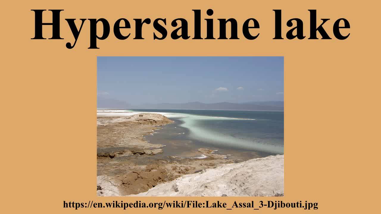 Hypersaline lake