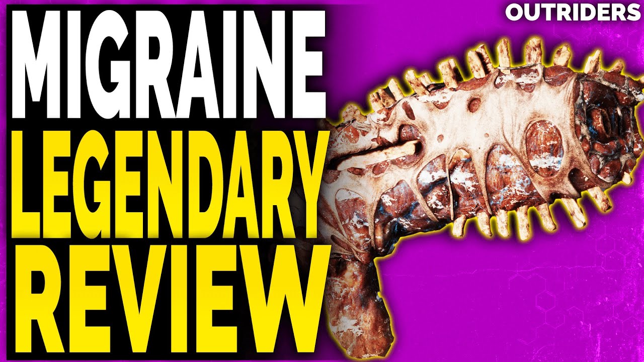 Outriders THE MIGRAINE REVIEW - Outriders Best Legendary SMG Outputs Damage Overtime
