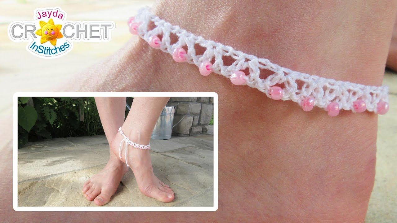 Beachy Beaded Anklet Crochet Pattern & Tutorial