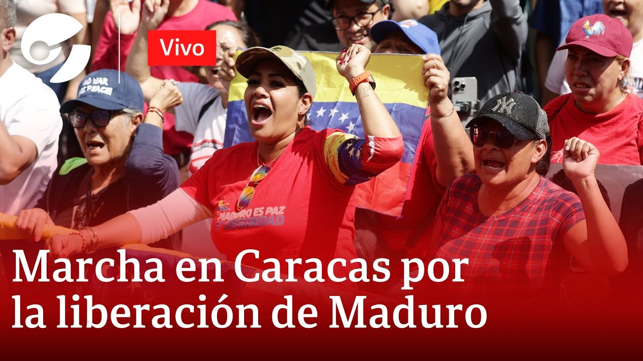 VENEZUELA EN VIVO: PROTESTA A FAVOR DE NICOL&Aacute;S MADURO EN CARACAS