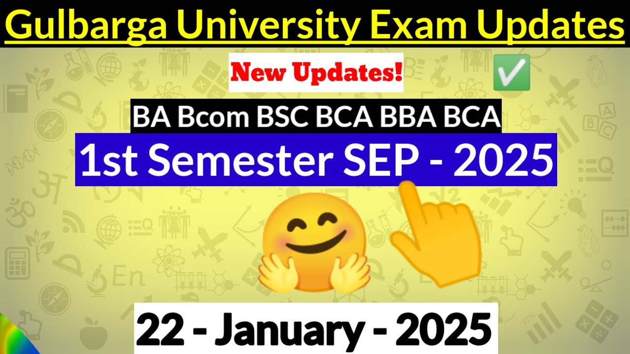 Gulbarga University Exams 2025 SEP Exam Update: Exam Date Hall ticket Fees Timetable Practical Exams