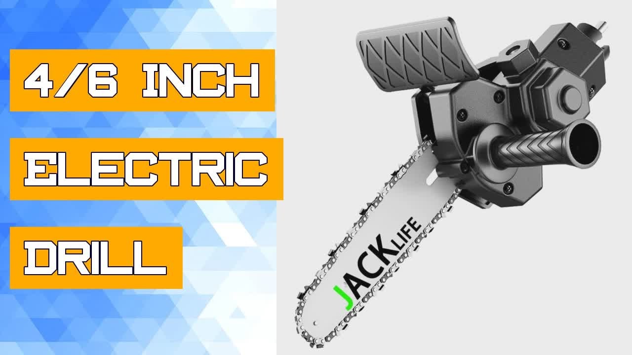 4/6 Inch Electric Drill Modified To Electric Chainsaw adapter Tool Portable Conversion Head Kits  Wo