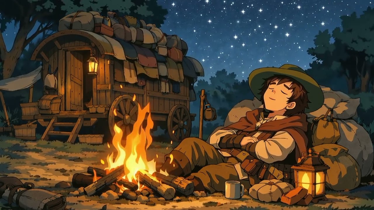 The Fire Is Warm, Traveler, Lay Down and Rest 🕯️🔥 | 1 Hour Medieval Lofi to Sleep 😴🌌