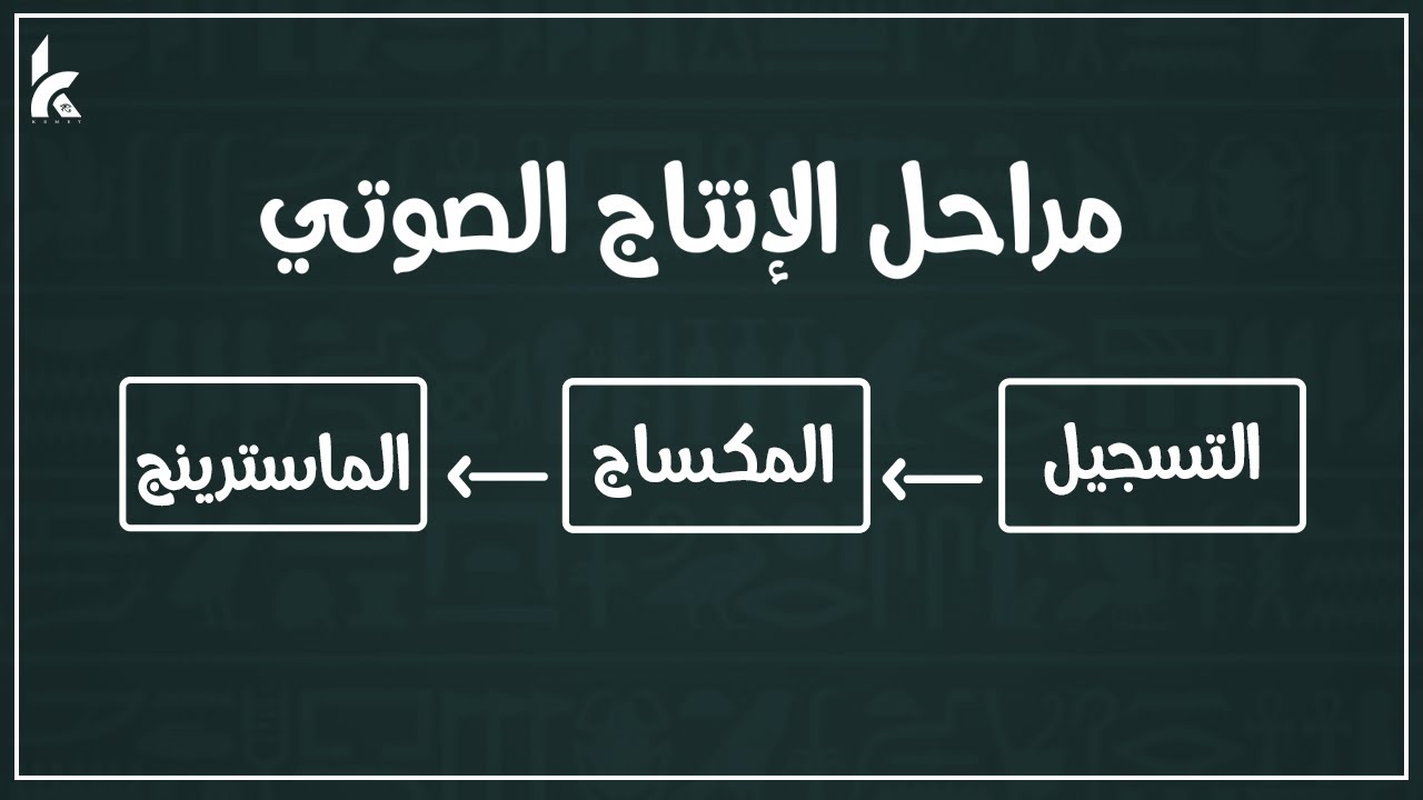 مراحل الانتاج الصوتي: التسجيل , الميكس , الماستر | الدرس الرابع | مفاهيم هندسة الصوت | KEMET Courses