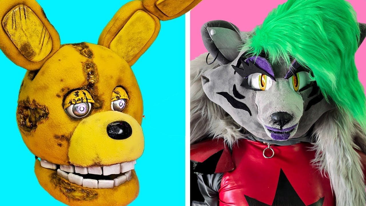 Robby tries making FNAF Masks COMPILATION