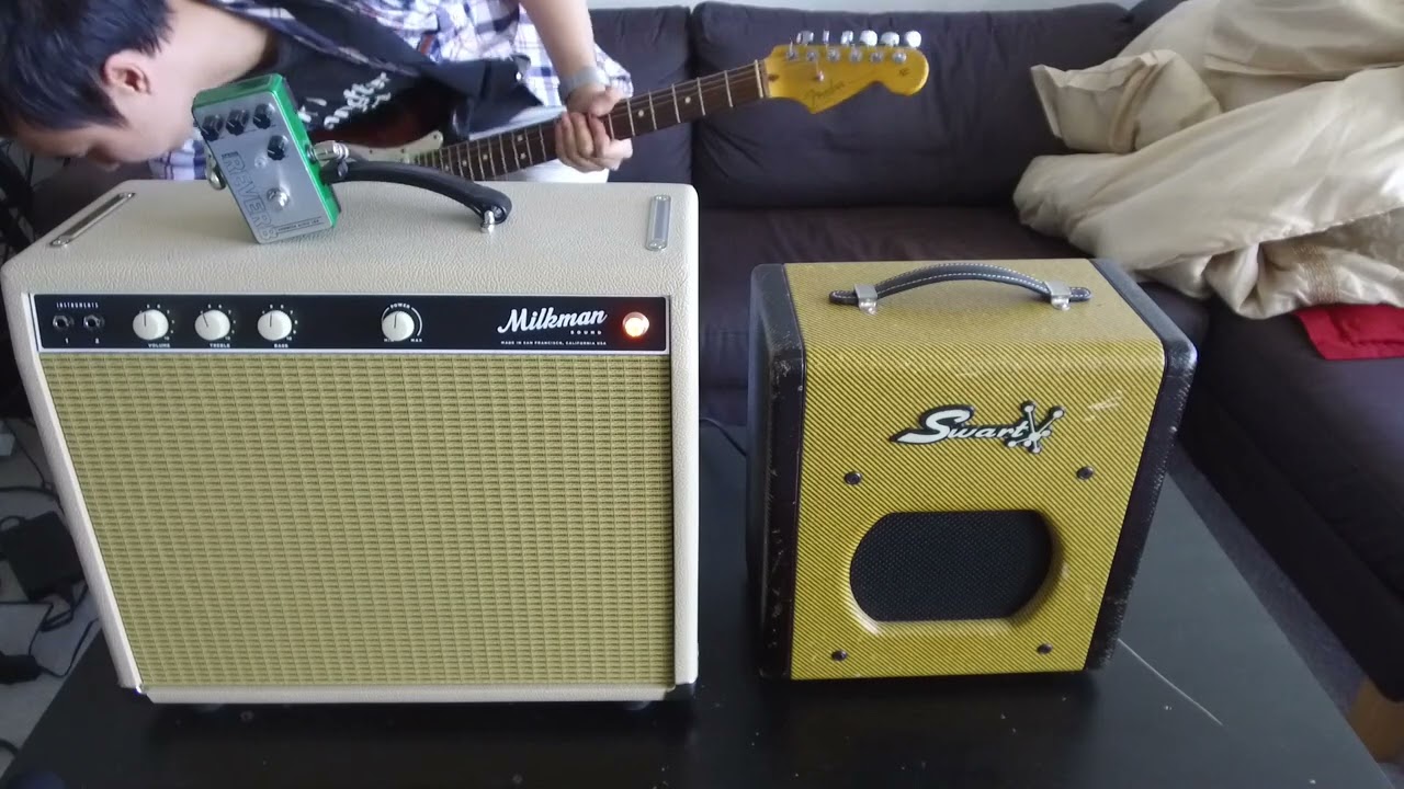 Milkman One Watt Plus amplifier overview + comparison w/ Swart Atomic Jr + Hermida Reverb demo
