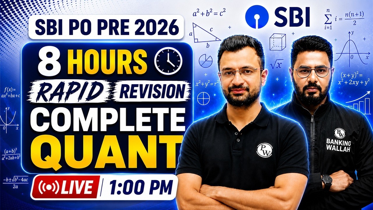 SBI PO / IBPS PO 2026 Revision | Complete Quant Marathon 🔥 | Arithmetic + DI + Simplification