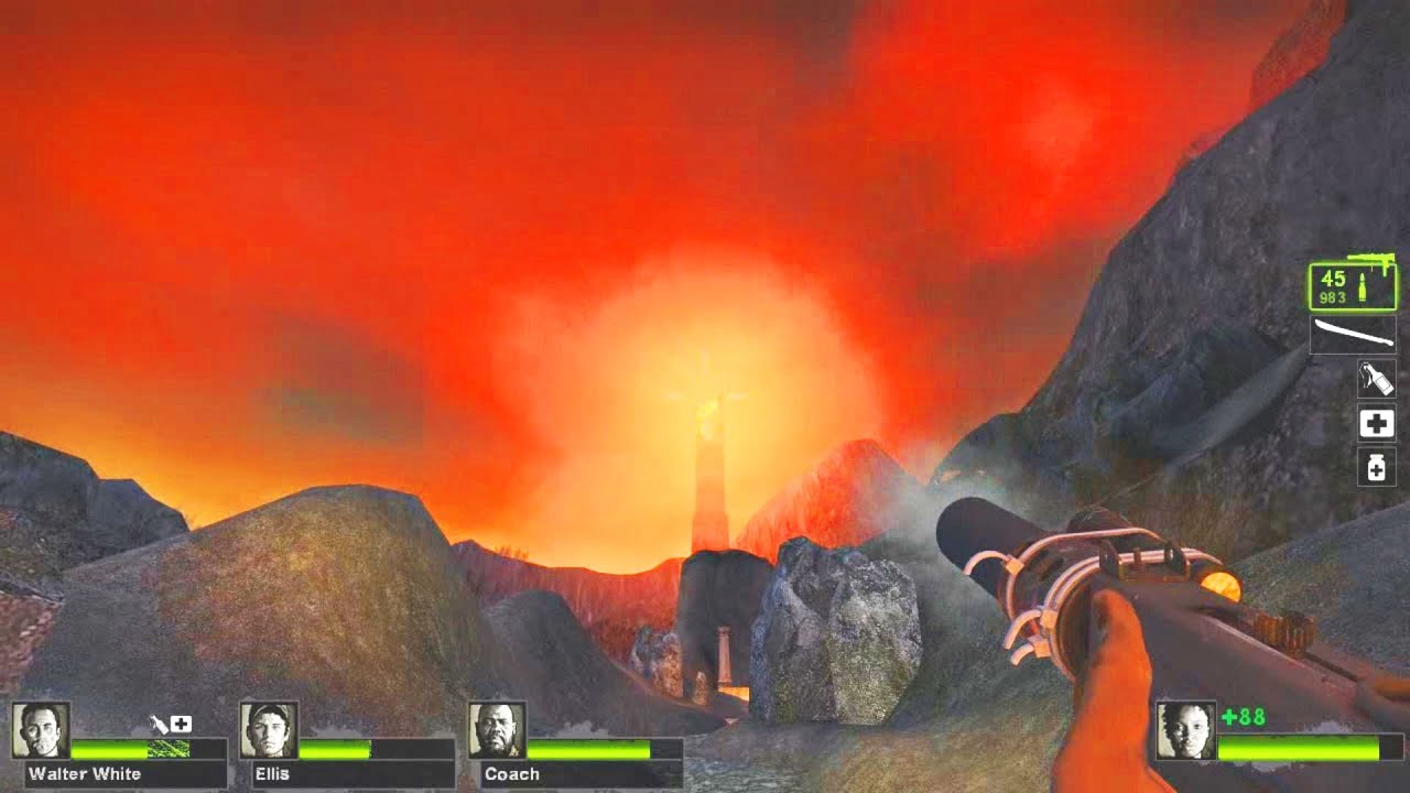 Left 4 Dead 2 - Lord of the Rings Custom Campaign Multiplayer Gameplay Playthrough