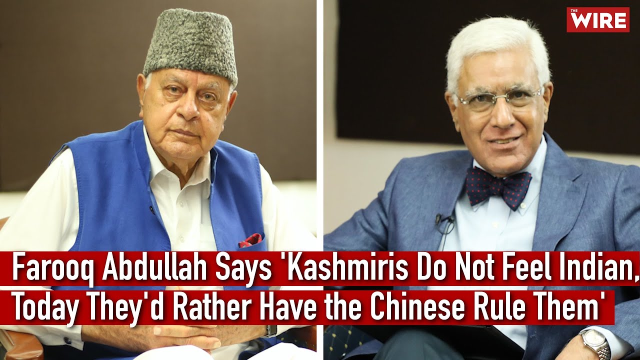 Farooq Abdullah Says 'Kashmiris Do Not Feel Indian, Today They'd Rather Have the Chinese Rule Them'