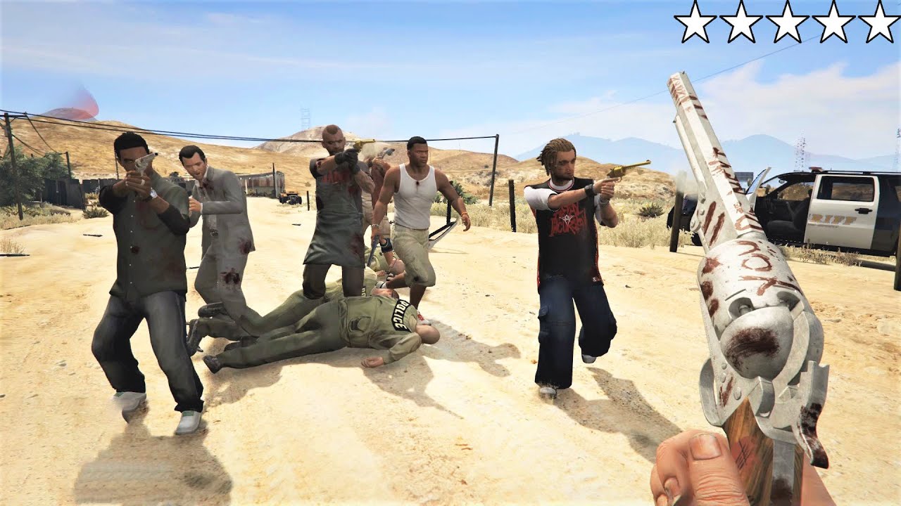 GTA 5 - Trevor And Friends FIVE STAR REVOLVER RAMPAGE! (GTA V Funny Moments)