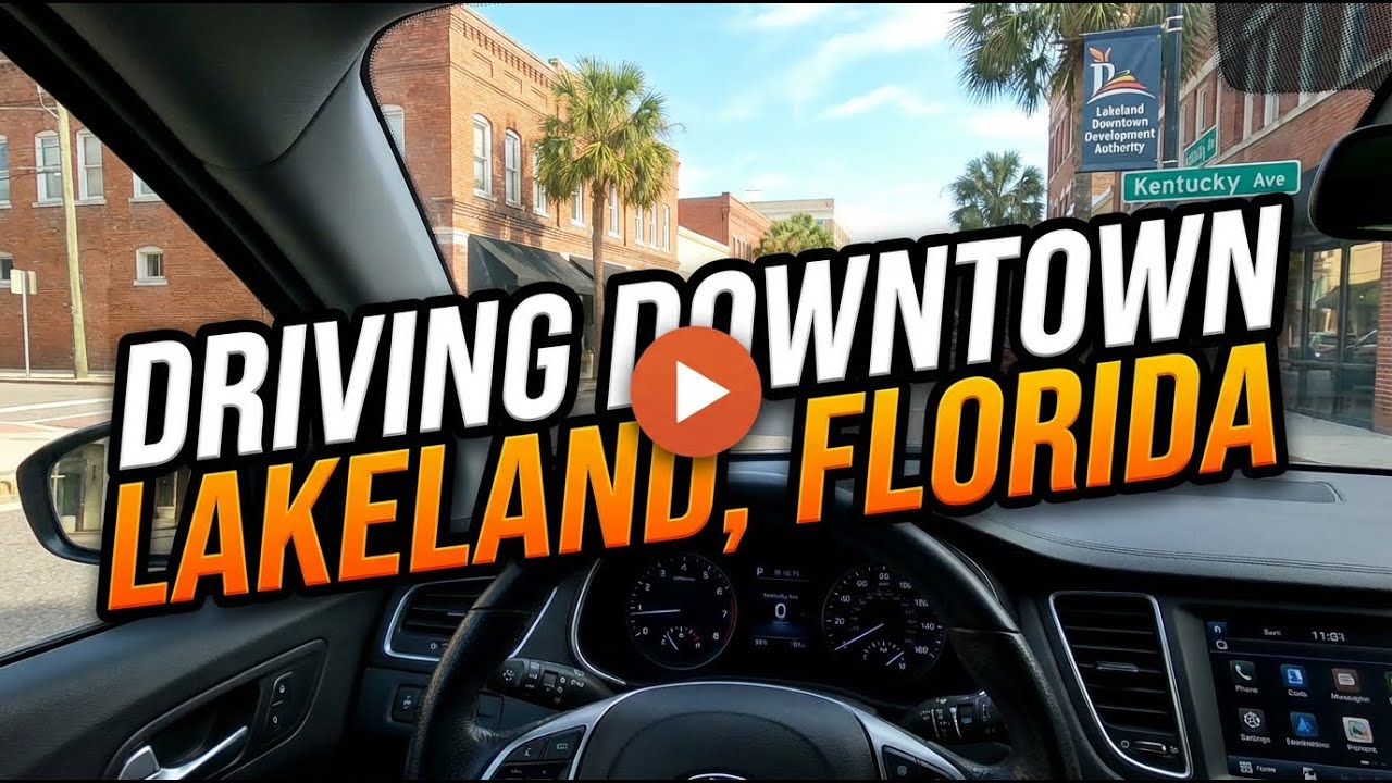 Driving through Downtown Lakeland, Florida