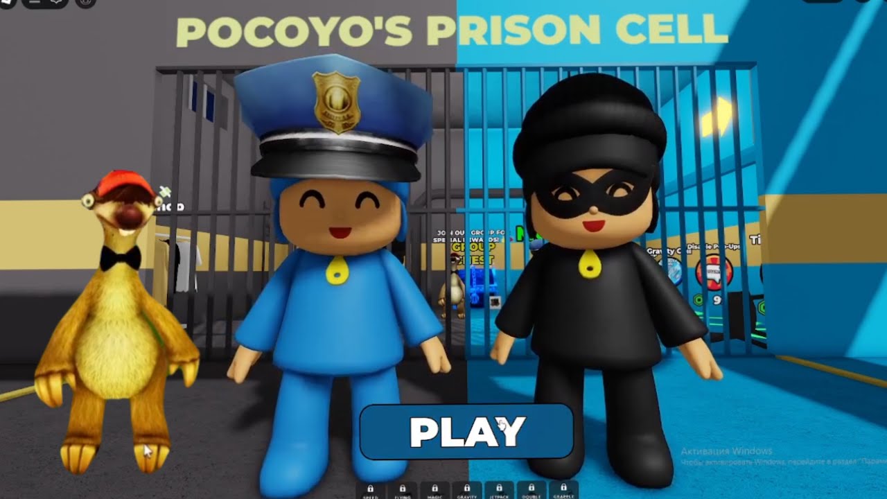 POCOYO PRISON ESCAPE! 🚓 Police vs Thief Obby | Roblox Gameplay