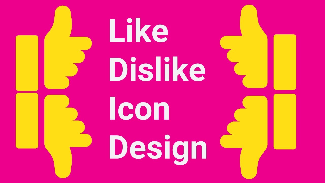 how to create like and dislike icon in illustrator | About Design