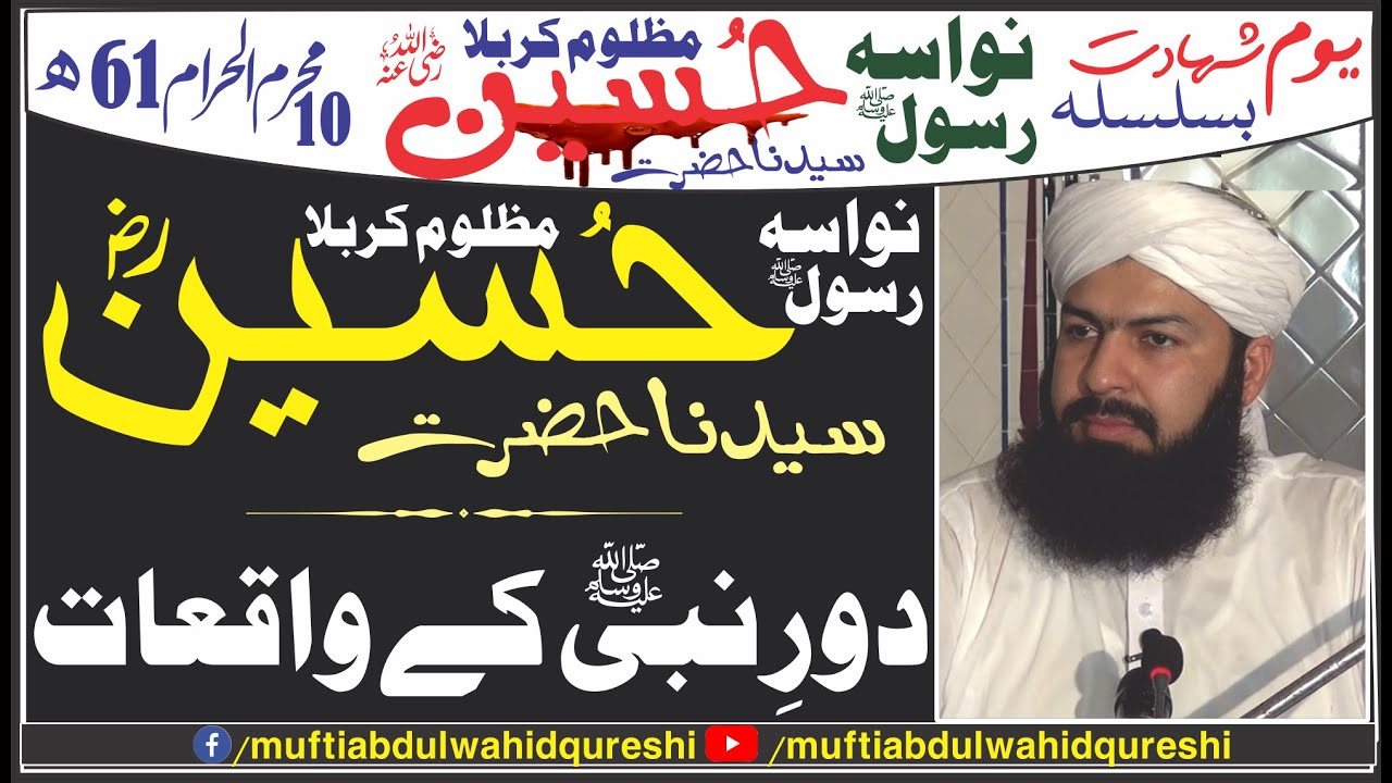 Mazloom-e-Karbala Hazrat Hussain R.A Aur Door-e-Nabi S.A.W Kay Waqiat