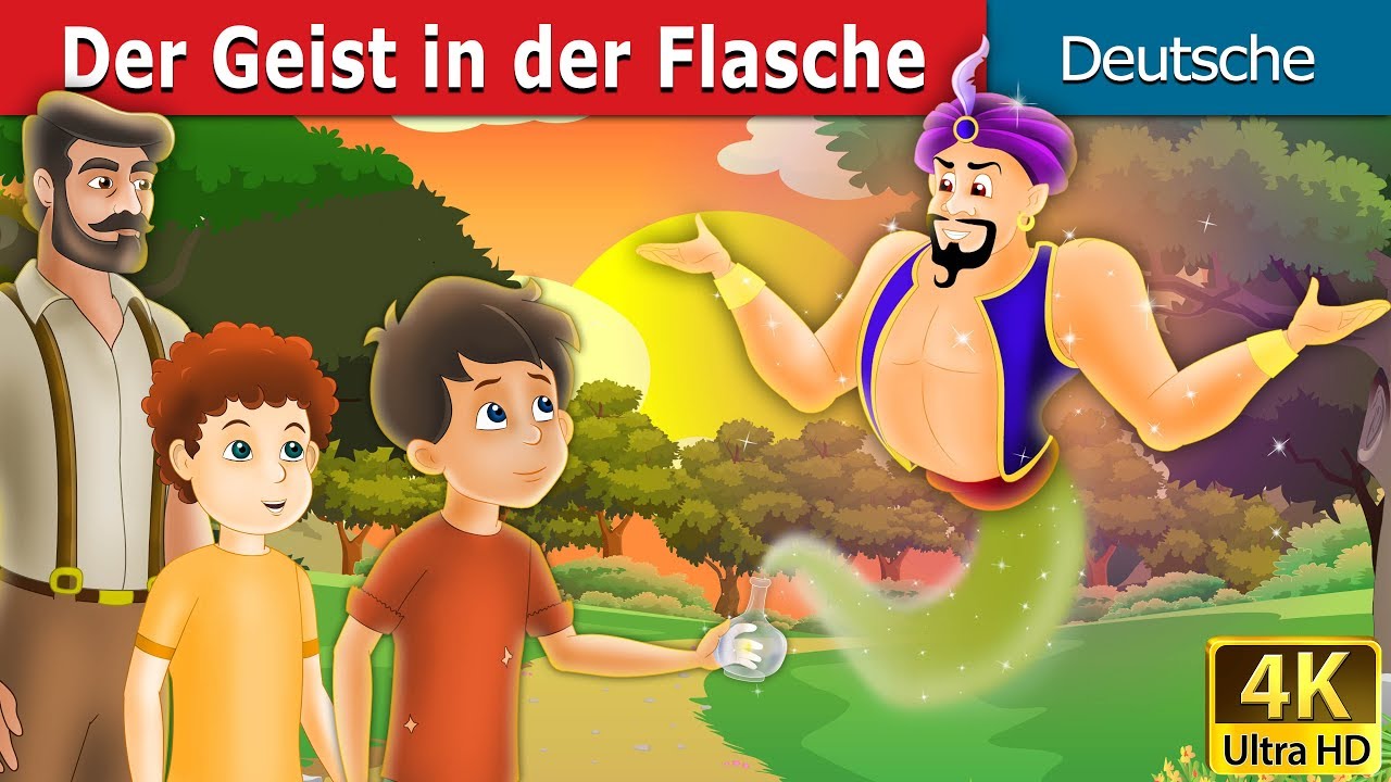 Der Geist in der Flasche | Spirit in the Bottle in German  | @German Fairy Tales