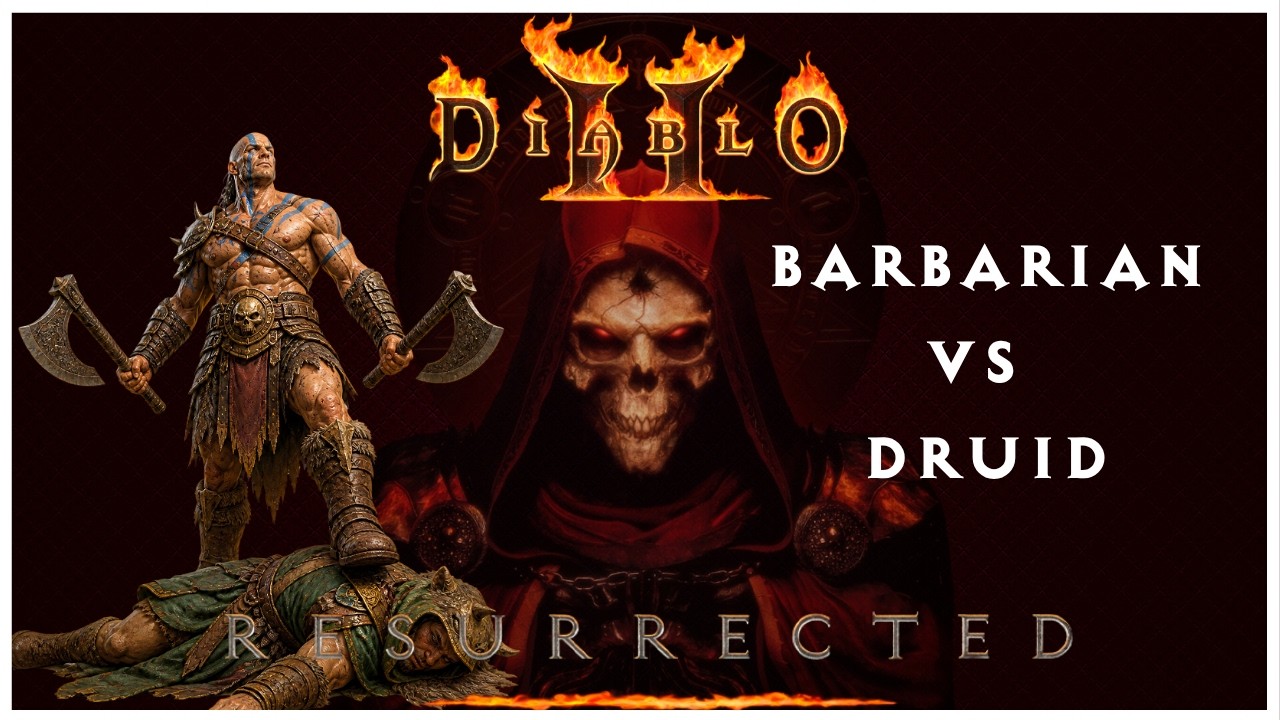 D2R 2.4 PVP - Barbarian vs Druid