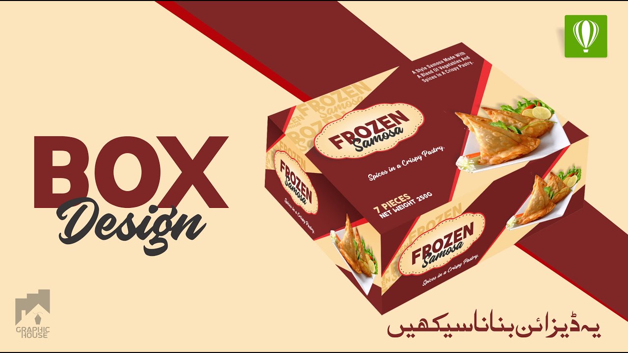 Coreldraw Tutorial | Samosa Box Design in Coreldraw ||  #Graphic House