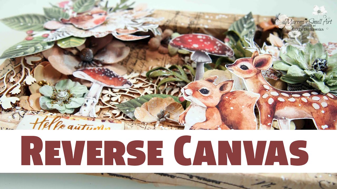 🍄 Autumn Woodland Scenery Reverse Canvas Art ~ ✂️ Maremi's Small Art