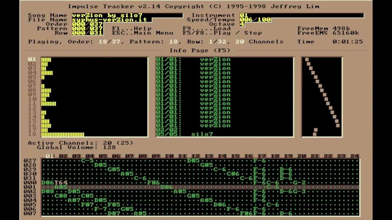 silo7 - verZion (used in Truepianos keygen and lots of YTPMV) [MS-DOS Impulse Tracker mod]