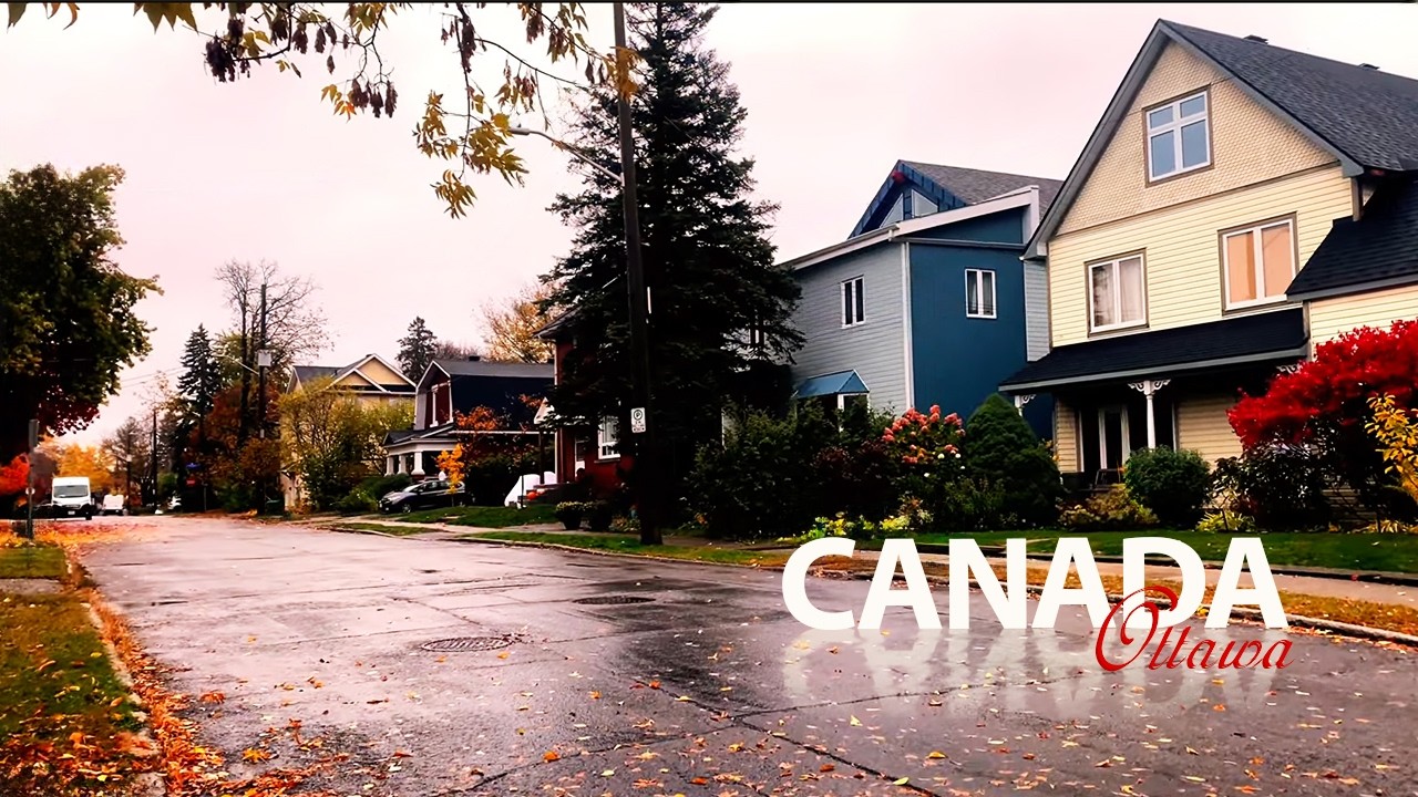 Beautiful Fall Walk on Island Park Drive | End of Oct. Ottawa | 4K