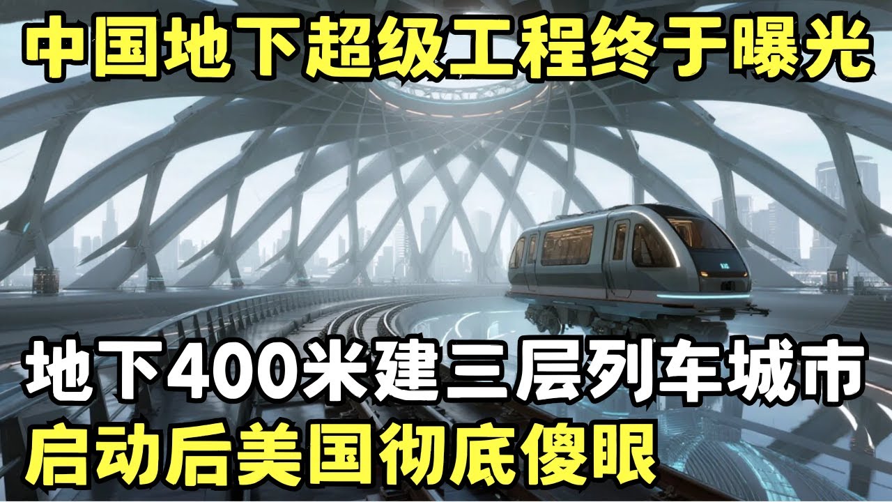 中国地下的惊世大工程终于曝光! 掏空地下400米, 一共三层还能通高铁, 启动后美国彻底傻眼: 这是要造地下城市!｜科技传奇