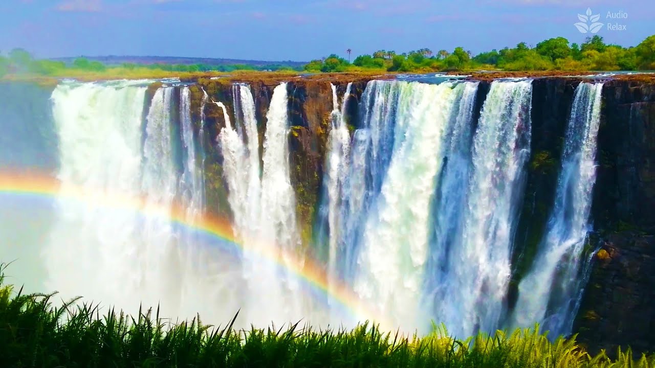 Успокаивающие звуки водопада Виктория в Зимбабве. 10 часов [Audio Relax] Nature ASMR